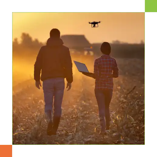 Farmers and Drone